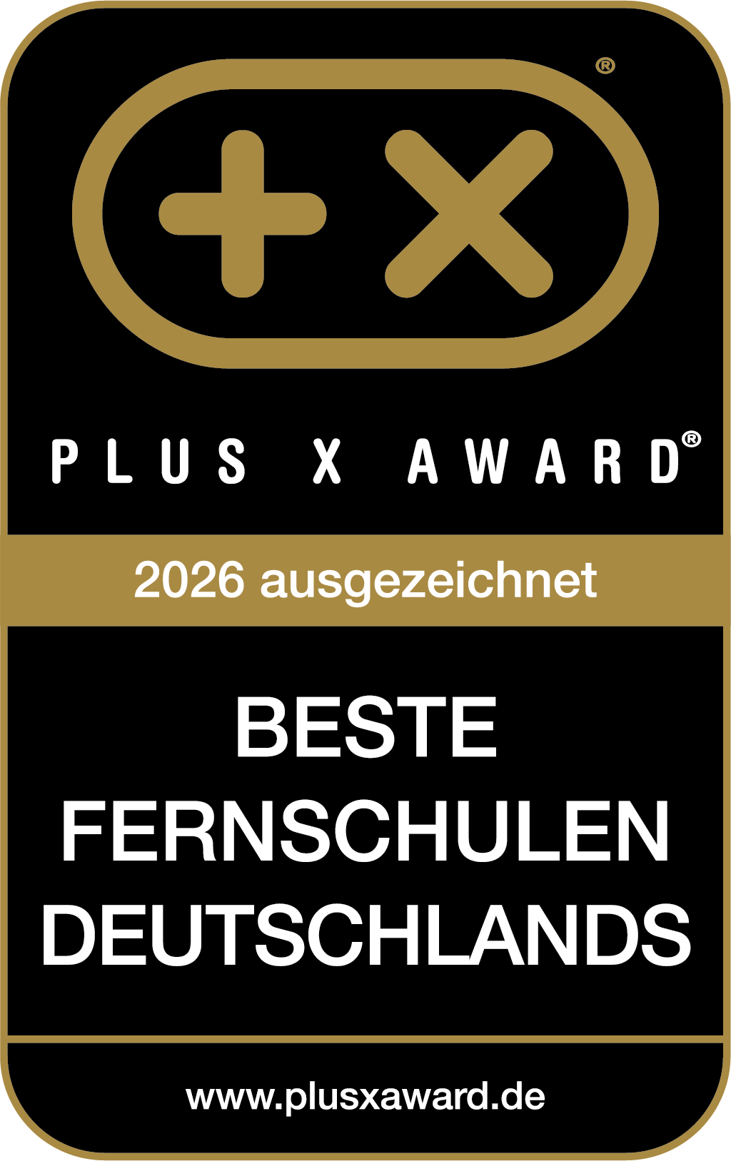 Auszeichnung für innovatives Online-Lernkonzept 2026 Logo von PLUSXAWARD - manQ für innovatives Online-Lernkonzept 2026 ausgezeichnet